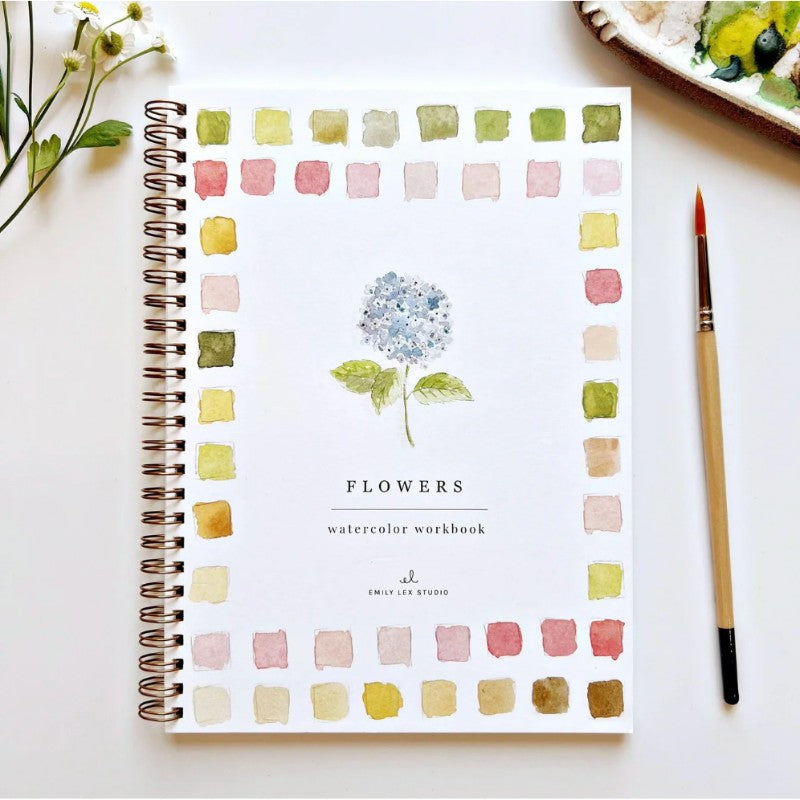 Flowers Watercolor Workbook, by Emily Lex