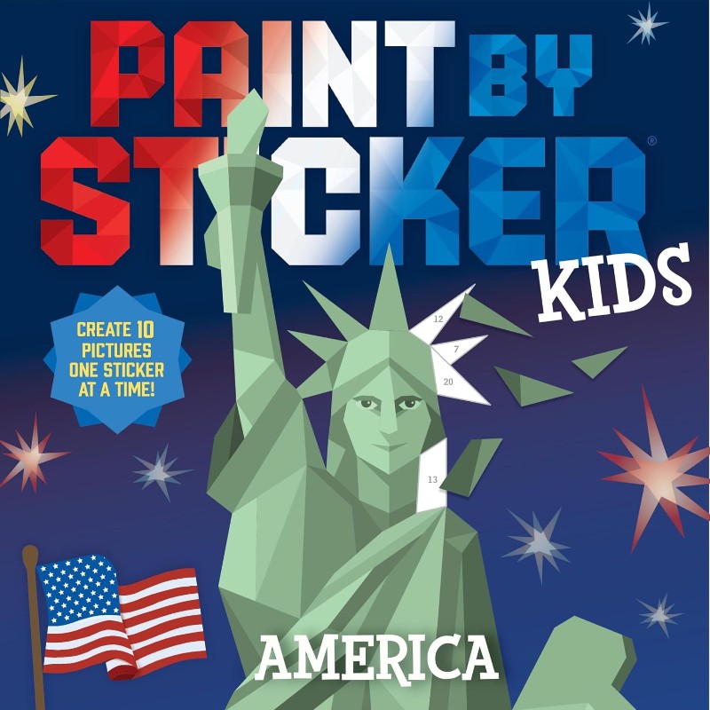 Paint by Sticker Kids: America, by Workman Publishing