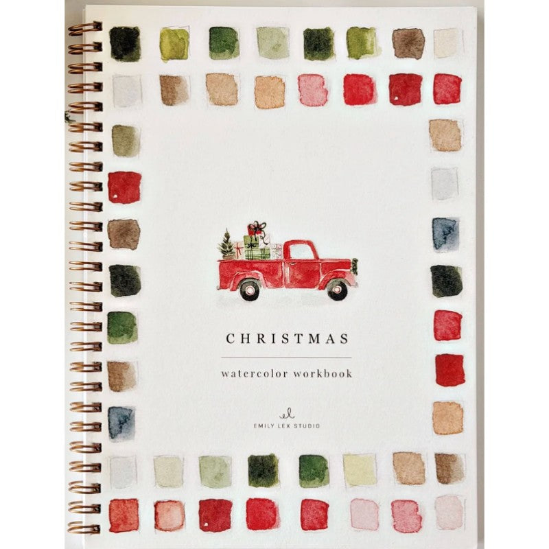 Classic Christmas Watercolor Workbook, by Emily Lex
